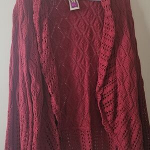 Antthony Women's Red Knit Cardigan